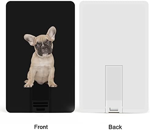 Francia Bulldog Kiskutya Hitelkártya USB Flash Személyre szabott Memory Stick Kulcsot Tároló Meghajtó 64G