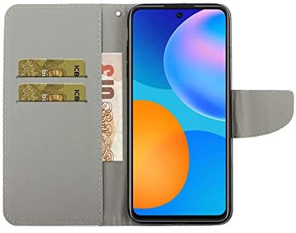 ShinyCase Sokszínű Telefon Esetében a Huawei O Okos 2021/Y7a Tárca Esetben PU Bőr Flip Borító Megtekintése Állni Mágneses