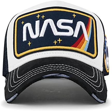 ililily a NASA Féreg Logó Hímzés Baseball Sapka Háló Snap Vissza baseballsapkás