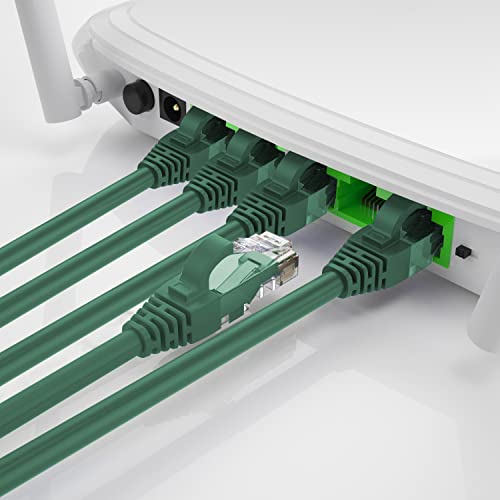 Adoreen Ethernet Cat 6 Patch Kábel 0.6 ft-20 Csomag-Zöld, Gigabit, Internet Kábel (Több Színben-Pks-Hossz Kiválasztása) nagysebességű