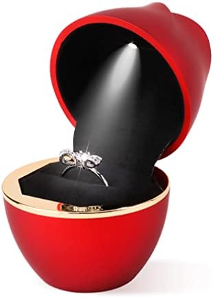 iSuperb Rózsa Gyűrű Alakú Doboz LED-Gyűrű Esetben ékszerdoboz a Javaslat Eljegyzés, házassági Évforduló, Valentin-Születésnapi