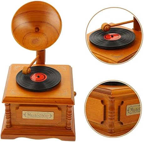 Abaodam Music Box Fél Asztal Dekoráció Ház, Dísztárgyak, Lakberendezési Doboz Vintage Gyanta Music Box Karácsonyi Zenei Ajándékok