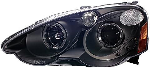 SPPC Vetítő Fényszórók Fekete Szerelvény Szett LED-Halo Az Acura RSX - (Pár) Tartalmazza a Sofőr Bal Utas Jobb Oldalon Csere,