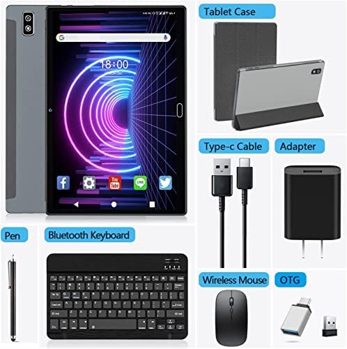 Android 11.0 Tabletta 10,2 az 1-ben Tablet PC,4GB RAM, 64 GB ROM 256 gb-os Bővíthető,Wi-Fi, Octa-Core Processzor Google Minősített