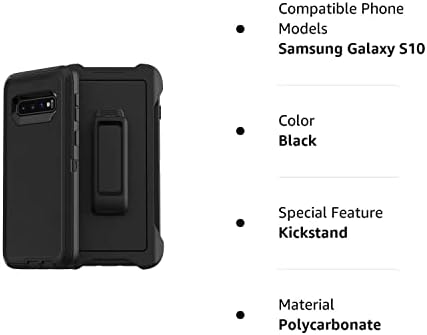 Defender Esetben Kompatibilis a Samsung Galaxy S10 Esetben - Fekete