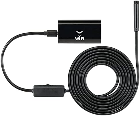 WiFi Ellenőrzési Endoszkóp Kamera, 6 LED-es Lámpák, 0.31 hüvelykes HD Lencse Vezeték nélküli Újratölthető Füles Rugalmas Kígyó Kamera,
