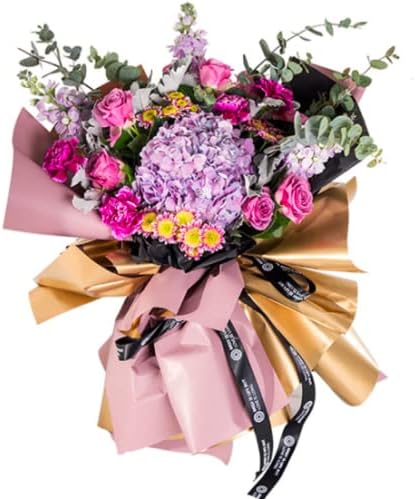 Thrive Stílusos - koreai Arany Kétoldalas Arany Virág, Csomagolópapír, Virág, Csokor, Csomagolópapír Matt Vízálló Virágüzlet, Csokor,