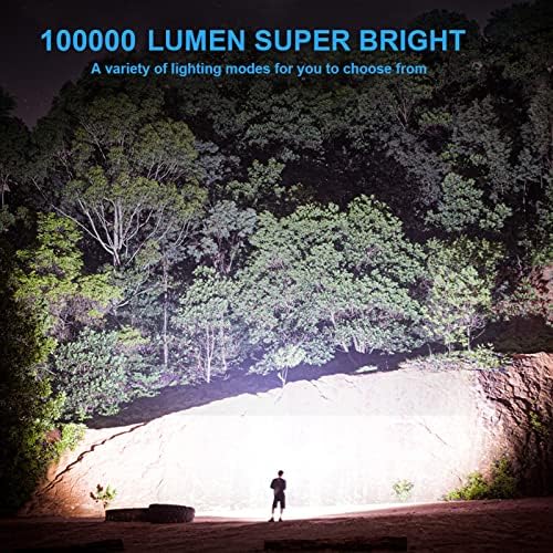MIXILIN Újratölthető Reflektorfénybe, 100000 Lumen Kézi Vadászat Elemlámpa Led-es Spot Fény Cob Fény Állvány, Könnyű, Szuper Fényes Reflektorfénybe,