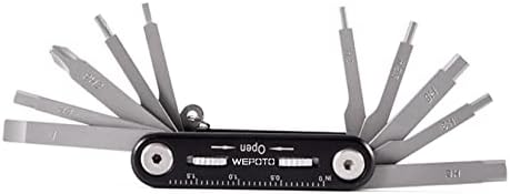WEPOTO 10 az 1-ben Hordozható EDC Többfunkciós, Összecsukható Eszköz, Készlet Csavarhúzó vagy Hex Kulcs -1015