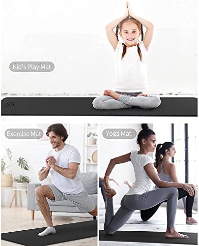 YFBHWYF Yoga Mat - 2mm Vastag, Csúszásmentes Gyakorlat Mat, Stretching Mat Gyakorlat & Fitness Szőnyeg Minden Típusú Jóga, Pilates &
