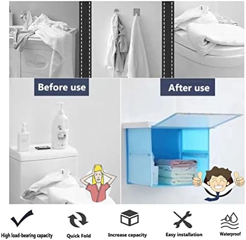 Fürdőszoba Összecsukható Műanyag Fali Szekrény, Táj Freskó Vízálló Szennyes Kosár Fedelét, Nincs Lyukasztó/Könnyen Telepíthető