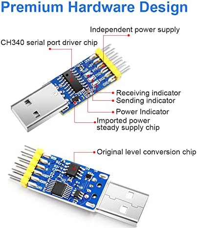 WITMOTION USB-UART Konverter 3 az 1-ben Többfunkciós(USB-TTL/ USB-RS232/ USB-RS485) 3.3-5V Soros Adapter, CH340 chip Kompatibilis a