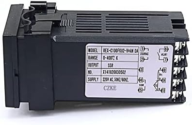 AMSH Digitális 220V PID REX-C100 Hőmérséklet Vezérlő + max.40A SSR+K Hőelem PID Vezérlő Szett + hűtőborda (Szín : SSR 40DA thermocoup)