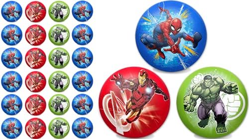 JA-RU Marvel Avengers Szorítani Stressz labda (24 Egységek Vegyes) Pókember, Hulk & Ironman. Puha Hab PU Labda a Stressz Reliver