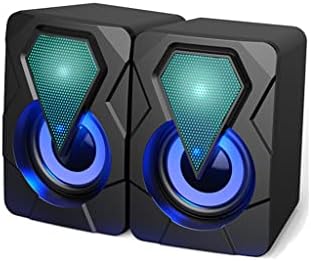 YEBDD Számítógépes Hangszórók hordozható PC-Mélynyomó 4D Térhatású Hang Asztali Hangszóró Színes LED Soundbar Színház Box Zene