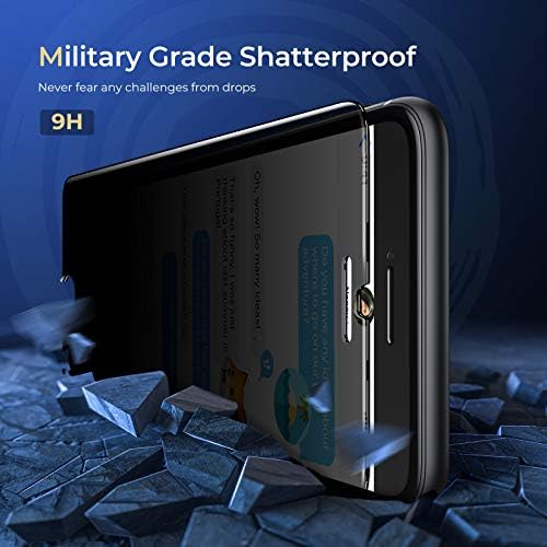 Oribox Adatvédelmi képernyővédő fólia iPhone 8, 7,SE 2020-ig (4.7 Inch) Anti - Spy Edzett Üveg kijelző Védő fólia,2 db-os Csomag