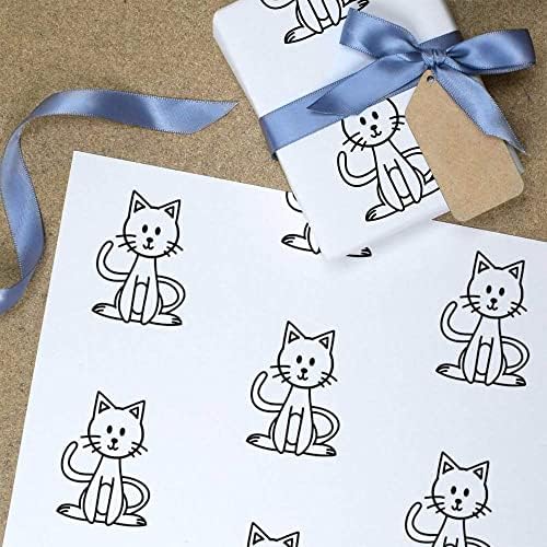 5 x A1 'Happy Cat' Ajándék Wrap/Csomagoló Papír Lap (GI00056943)