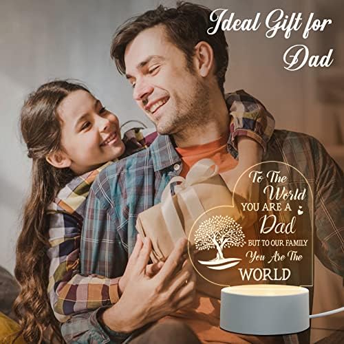BeneCharm Karácsonyi Ajándék Apa Éjszakai Fény, Apa Ajándékok a Lánya, Fia,a Hálaadás Évforduló Apák Napja Születésnapi Ajándékok Apa