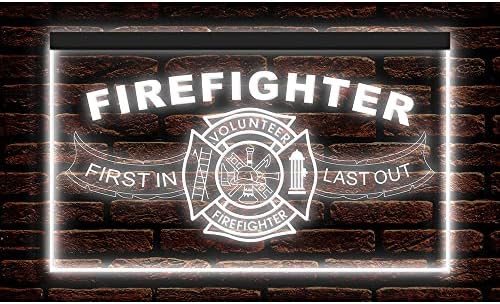 190206 Tűzoltó Tűzvédelmi Szolgáltatások Először A Múlt Ki, Klub, Pub, Lakberendezés Kijelző Lámpa Neon Sign (12 X 8, Fehér)
