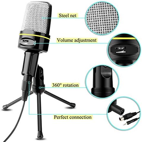 TWDYC Asztali Vezetékes Mikrofon Laptop Számítógép Állítható Állvány Mikrofon Online Csevegés Élő Streaming Mikrofon