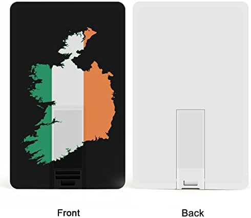 Zászló Írország Térkép USB Meghajtó Hitelkártya Design USB Flash Meghajtó U Lemez, pendrive, 64G