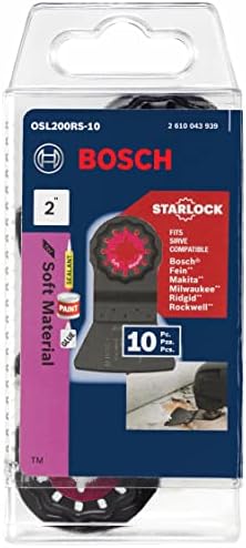 BOSCH OSL200RS-10 10-es Csomag 2-Ben. Starlock Oszcilláló Multi-Eszköz Puha Anyagok, Magas Széntartalmú Acél Merev Kaparó Penge