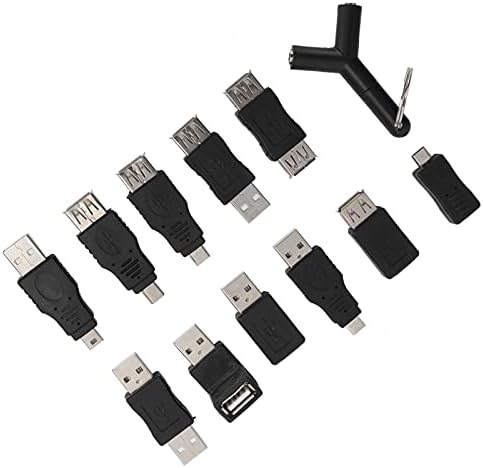 12db USB OTG Adapter Szett, Mini Pénzváltók Adapter Átalakító Csatlakozók, Támogatás Adatátvitel közben, 3,5 mm-es 2 in 1 Audio