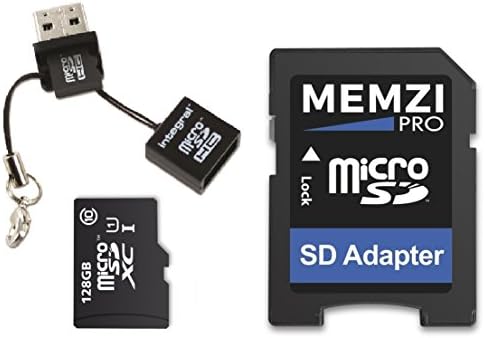 MEMZI PRO 128 GB Class 10 80MB/s Micro SDXC Memória Kártya SD Adapterrel, valamint a Micro USB Olvasó Huawei Honor Sorozat Mobiltelefonok