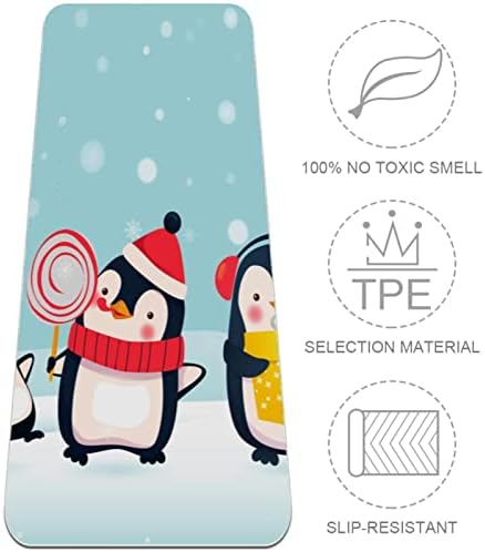 Jóga Szőnyeg, Jóga Szőnyeg Otthoni Edzés, Edzés Mat, Gyakorlat Szőnyeg, Pilates Matrac, boldog karácsonyt pingvin állat minta
