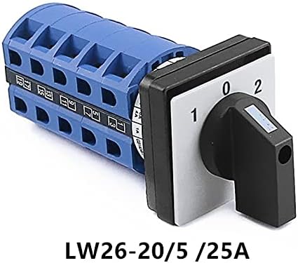 GANYUU LW26-20 kapcsoló 1/2/3/4/5 közös Irányváltó kapcsoló 20A sokoldalú átváltó kapcsoló 440V 20A kikapcsoljuk 1-0-2