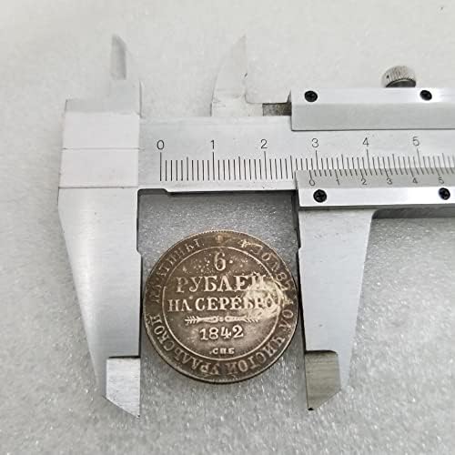 AVCITY Antik Kézműves 1842 Réz ezüstözött, hogy a Régi Ezüst pénzt Ezüst Kerek Nagykereskedelmi Külföldi Érme-Antik Gyűjtemény3955