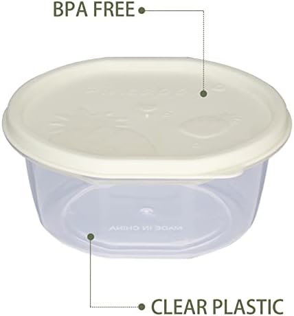 EOSVAROG Élelmiszer-Tároló Tartályok szemhéjakkal - Z Műanyag Tálak - BPA Mentes Rakható Tároló edények a Konyha - Zöld Maradék Saláta Tál -