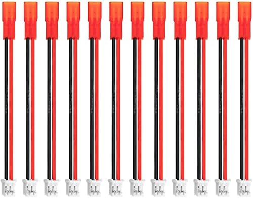12Pack ShareGoo JST hogy PH2.0 2Pin Adapter 3.14 22AWG Kábel Vezeték Kompatibilis Penge mkp-X E-Flite 120 SR Akkumulátor & Axiális