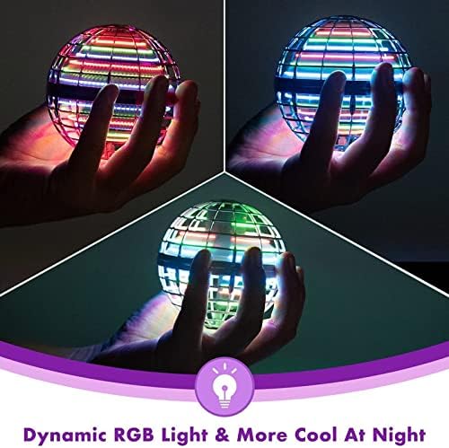 N&M Mágikus Gömb Repülő Labdát,Vicces Dolgokat,Vezérelt RGB Lámpa 360Degree Forgó Lebegő Bumeráng,Galaktikus izeg-mozog