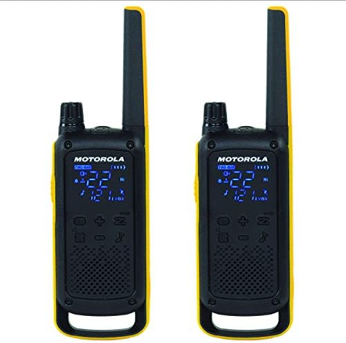 Motorola Solutions T470 Kétirányú Rádió Fekete W/Sárga Újratölthető Két Pack & Motorola Mondják, T800 Kétirányú Rádiók, 2 Csomag,