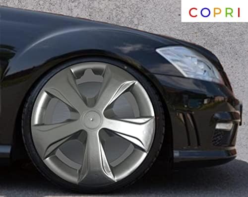 Copri Készlet 4 Kerék Fedezze 15 Coll Ezüst Dísztárcsa Snap-On Illik Hyundai