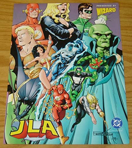 JLA 9.75 x 13 kétoldalas Poszter - a Zöld Lámpás - a Flash - Aquaman - Wonder woman - Varázsló/DC ; poszter (0141X-F)