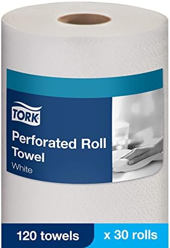 Tork Wc-Papír Tekercs Fehér T24, Haladó, 2-Rétegű, 80 x 500 lap, 2461200 & Fújt Méret Perforált Papír Törölköző, Fehér, Univerzális, 2-Rétegű,