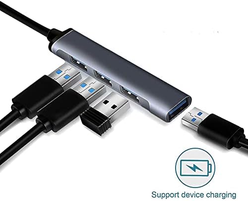 MMOBIEL Ultra-Vékony 4-Port USB 3.0 Adatok Hub Kompatibilis a Mac Pro MacBook/Mini iMac Surface Pro XPS Notebook PC USB Flash