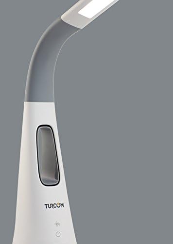 Turcom AirLight Ultrabright LED-es asztali Lámpa, Bladeless Három Ventilátor Sebesség Panel,Fehér