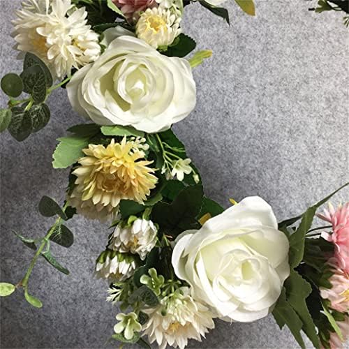 DOUBA 16 Centis Krizantém Virág Rózsa Ajtót, Koszorú, Esküvői Dekorációs Koszorú