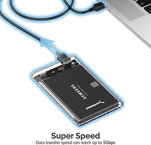 SABRENT 2,5 Hüvelykes SATA USB 3.0 Eszközt Szabad Világos, Külső Merevlemez Burkolat [Optimalizált SSD, Támogatja az UASP használatával