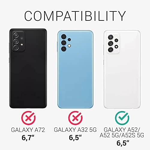 kwmobile Fa az Esetben Kompatibilis a Samsung Galaxy A52 / A52 5G / A52s 5G Case - Cover - Navigációs Iránytű Sötét Barna