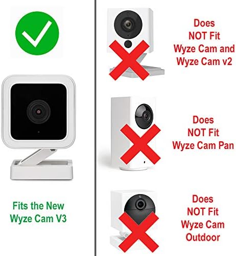 Teljes-Wrap Szilikon Bőr Wyze Cam v3, valamint Wyze Cam v3 Pro – Védje meg Minden Oldalon A Kamera a Prémium Szilikon Fedél (2-Pack – NEM