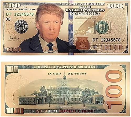 blinkee Két Csomag 100 USD Elnök Donald Trump Gyűjthető Aranyozott Hamis Bank Megjegyzés