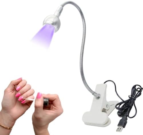 KLAZZ USB UV LED Fekete Fény Lámpa Hattyúnyak & Bilincs lámpák UV Gél Köröm Ultraibolya Gyógyító, Apres Gél x Köröm Tippek, Plug & Play,