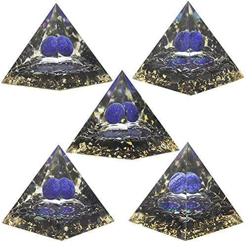 mookaitedecor Csomag - 2 Elem: az a Természetes Nyers Borostyán Kalcit Kristály Klaszter Geode Stone & Lapis Lazuli Kristály Gömb Orgon