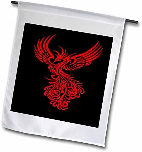 3dRose feltámad Hamvaiból a Főnix Piros Tetoválás Művészet - Zászlók (fl_355237_2)