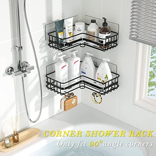 Sarok Zuhany Caddy, valamint a Fürdőszobában Zuhanyzó Caddy Fekete