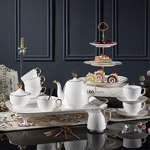 DNATS Európai Stílusú porcelán kávéscsésze angol Délutáni Tea Teáskanna Tea Kávé Szett Tálcával Esküvői Ajándék